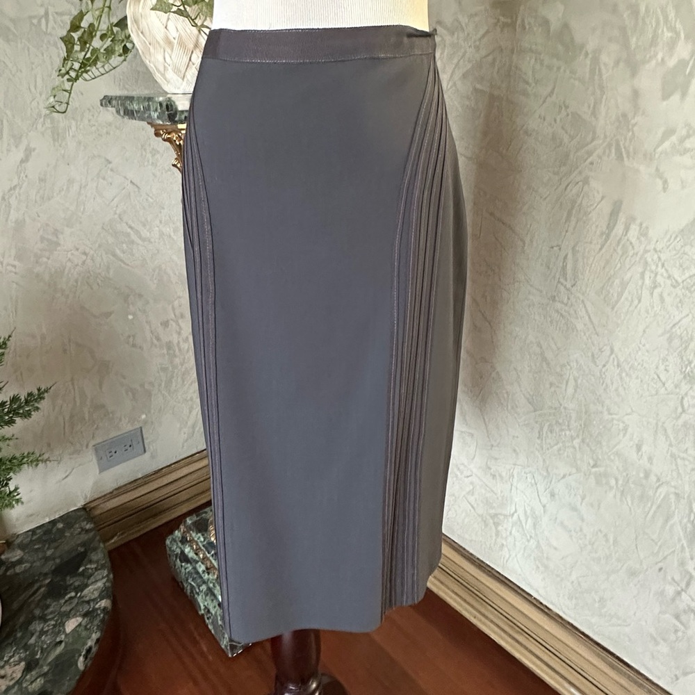 Magaschoni Slate Gray Pencil Skirt